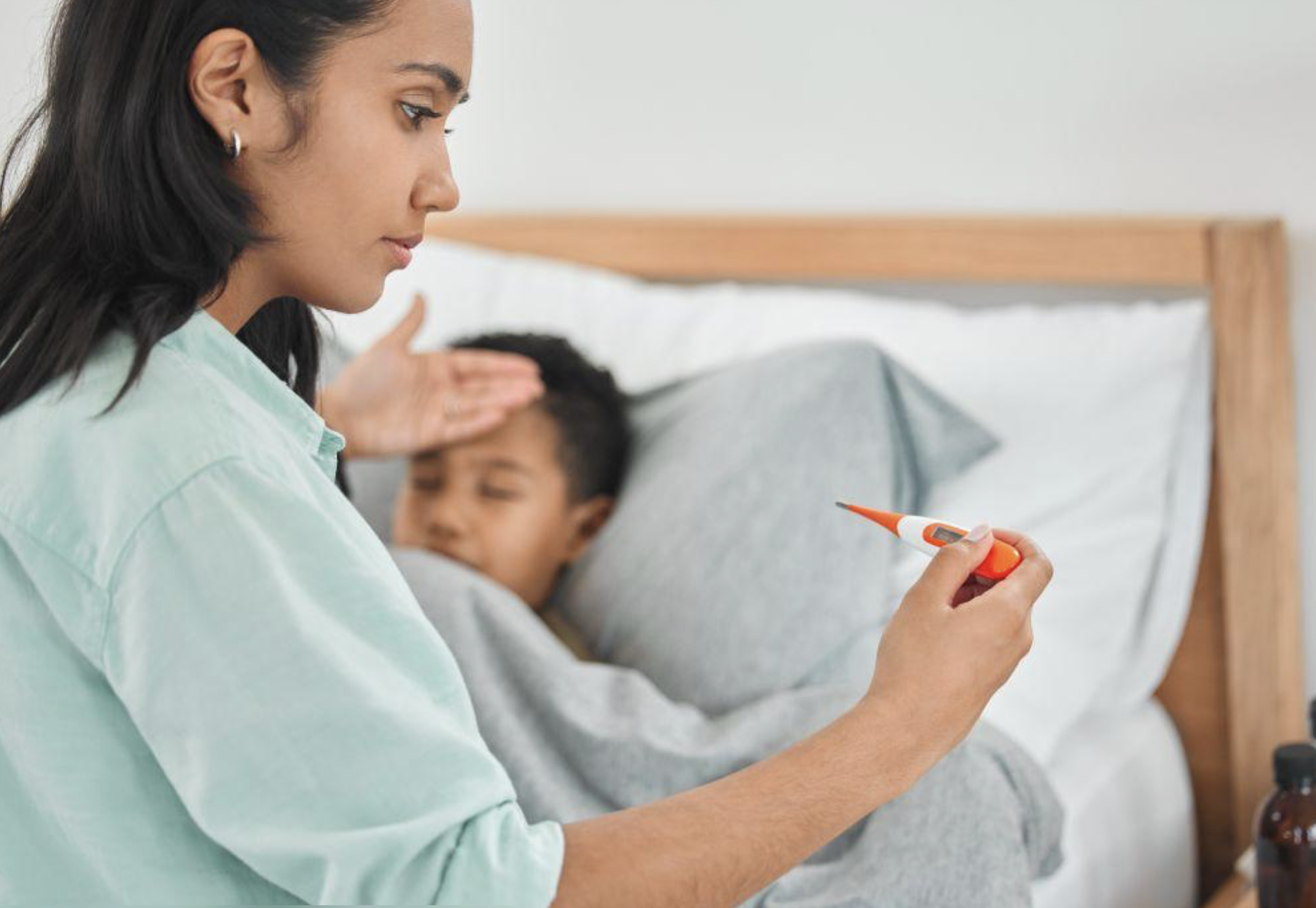 Parent caring for child